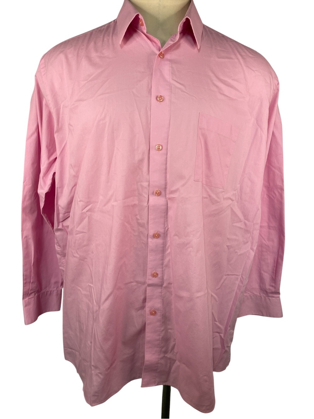 Pierre Cardin Slim Long-Sleeve Dress Shirt - Pink Men’s 2XLT- 18-18 1/2-36/37